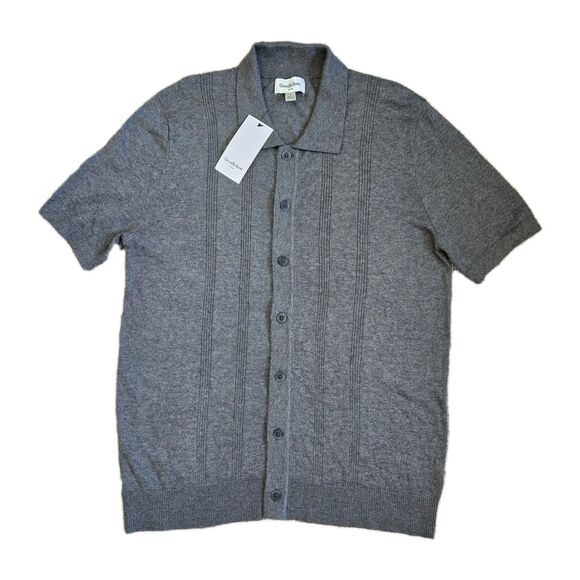 Goodfellow & Co Other - Goodfellow & Co Gray Knit Button Cardigan Sweater Short Sleeve Collared S NWT